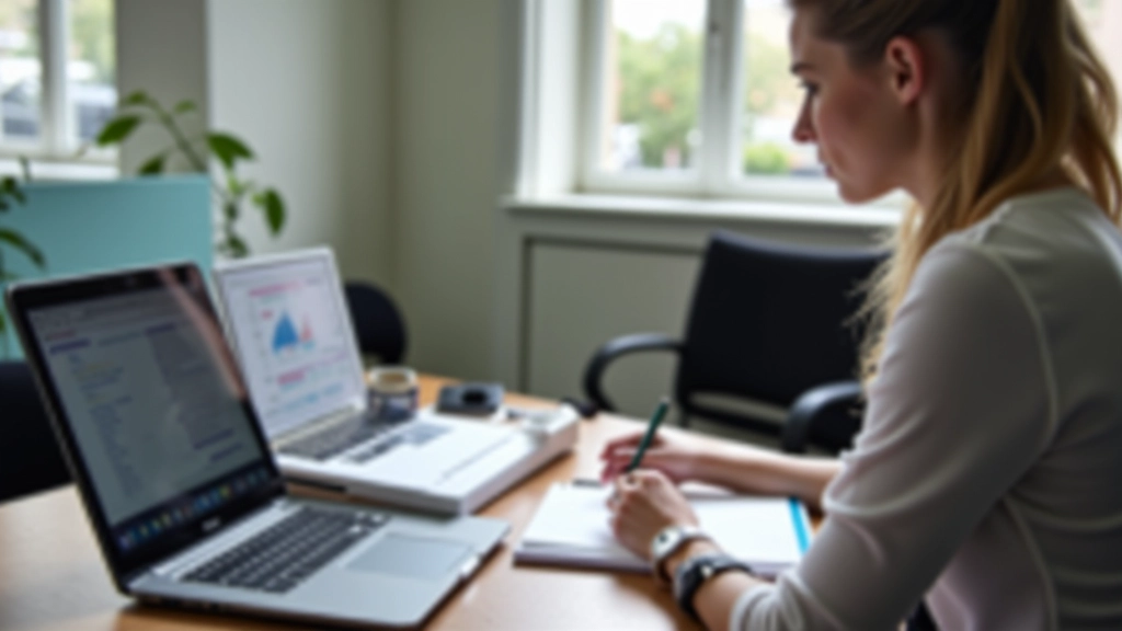 Persoon maakt notities terwijl ze feedback neemt in een informeel kantoor setting